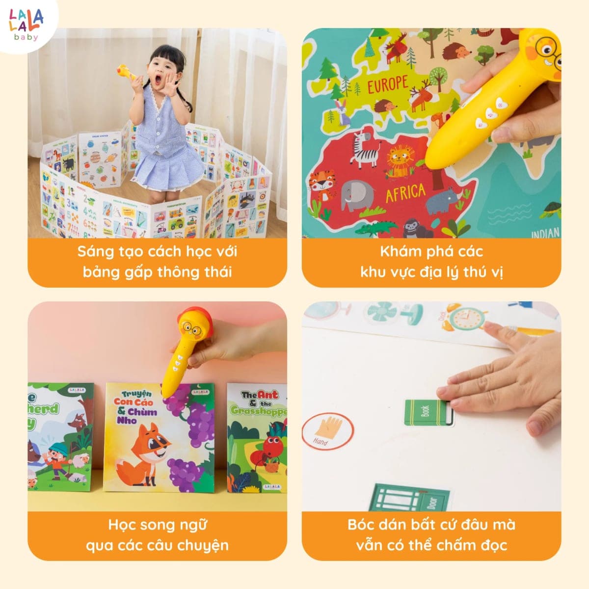Bút chấm đọc song ngữ — trọn bộ kèm 63 học liệu — ảnh 3