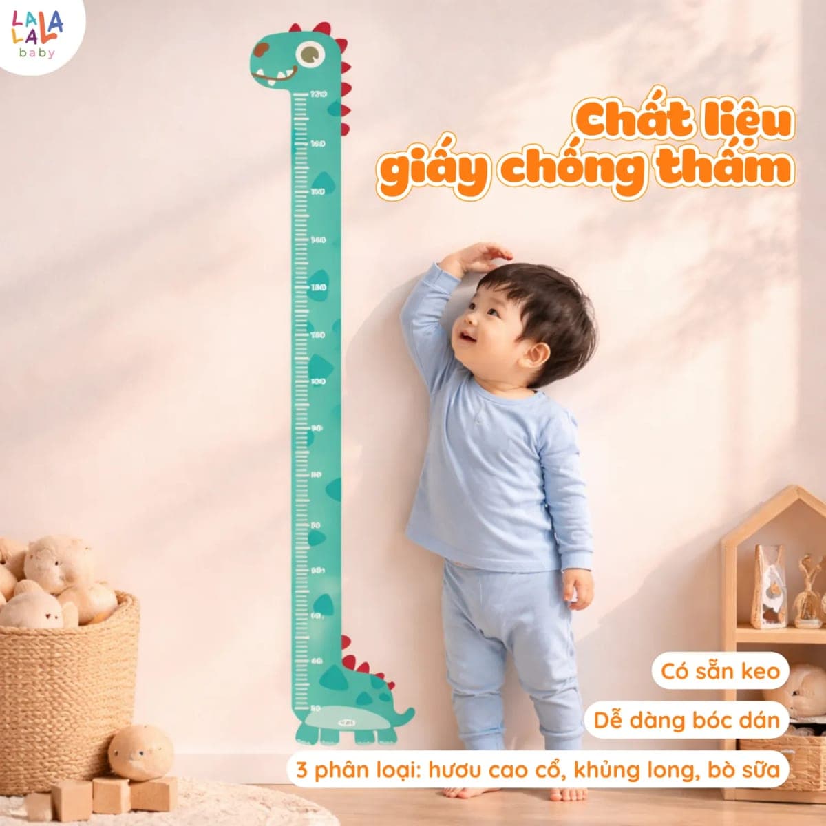 Decal thước đo chiều cao dán tường hình con vật — ảnh 3