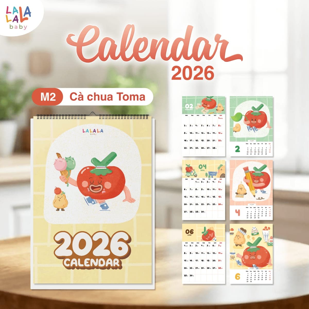 Lịch để bàn 2026 kèm lịch âm và ô ghi chú — ảnh 3