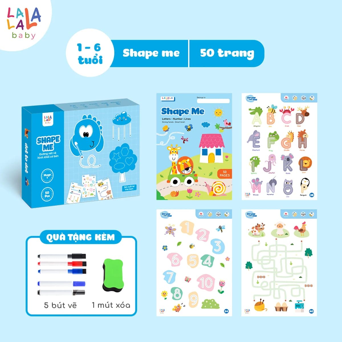 Sách tô xoá tái sử dụng — tập viết và tập tư duy — ảnh 2