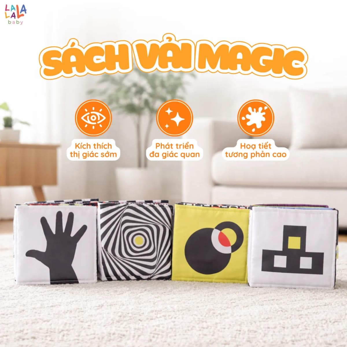Sách vải kích thích chuyển động mắt cho bé sơ sinh — ảnh 2