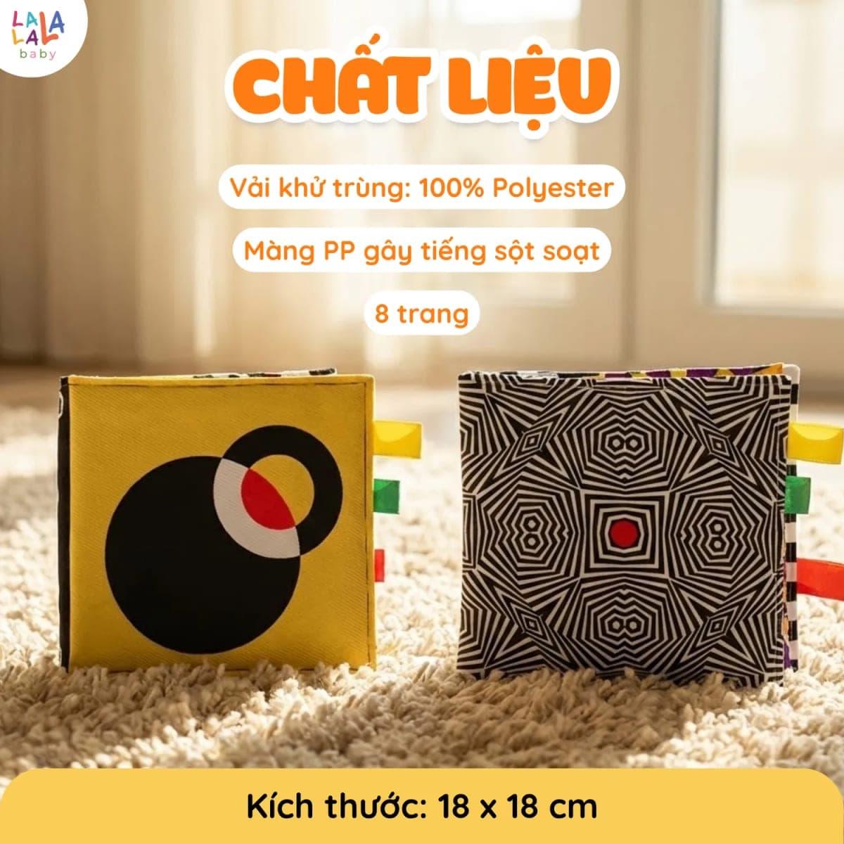 Sách vải kích thích chuyển động mắt cho bé sơ sinh — ảnh 3