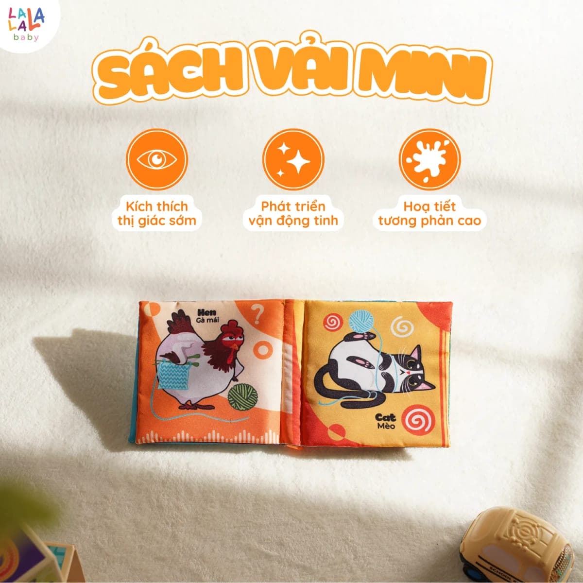 Sách vải mini 8 chủ đề cho bé tập cầm nắm — ảnh 2