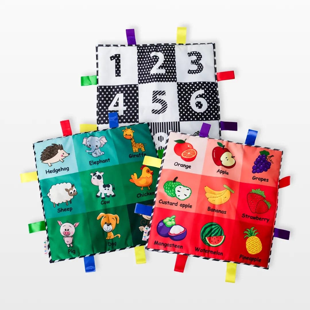 Trọn bộ thẻ vải tummy time cho trẻ sơ sinh — ảnh 1