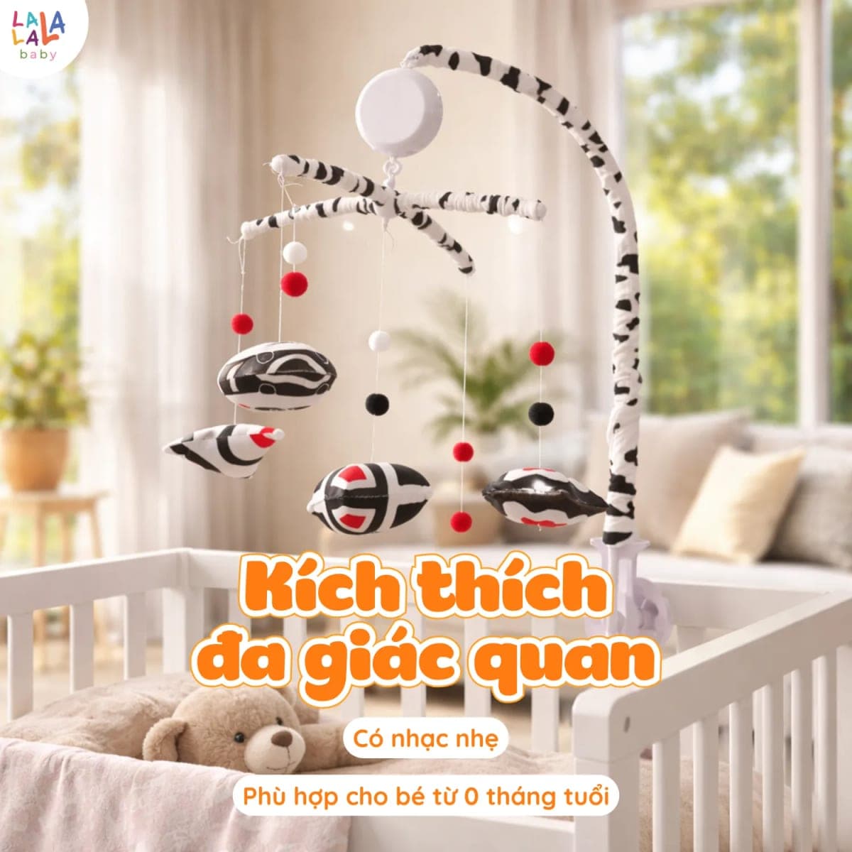 Combo treo cũi phát nhạc xoay cho bé sơ sinh — ảnh 4