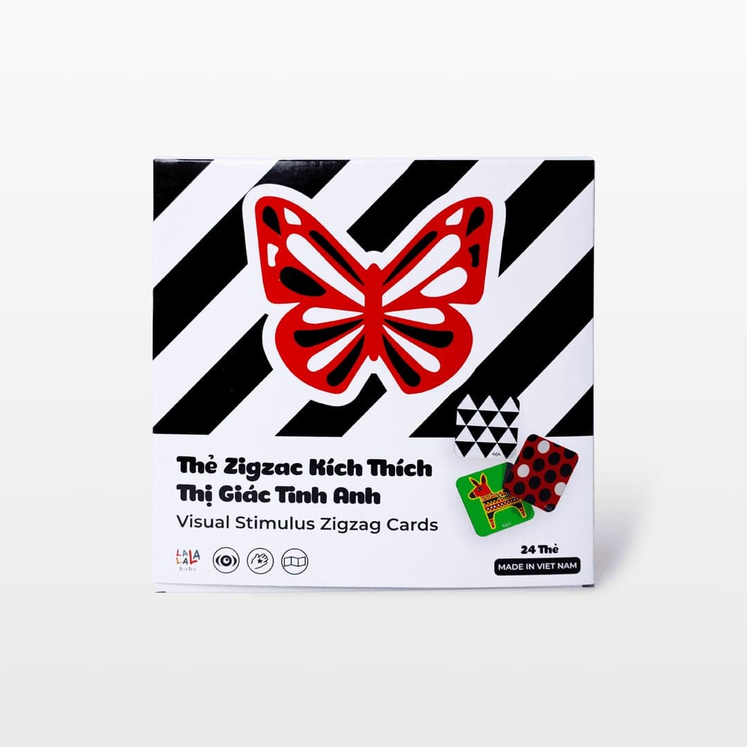 Bộ thẻ zigzag và flashcard luyện thị giác cho bé — ảnh 1