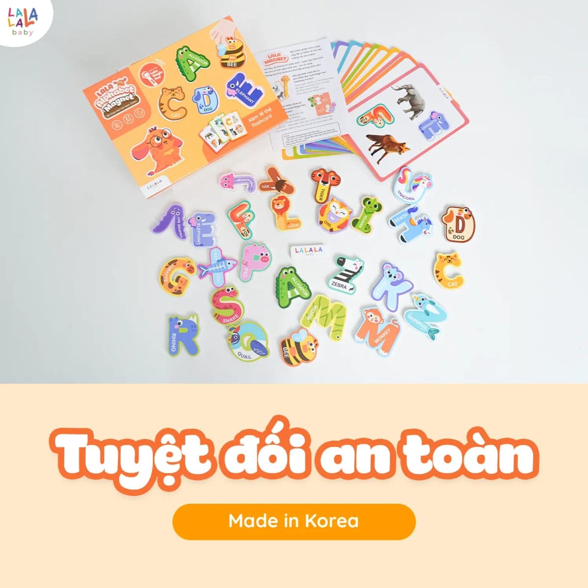 Bộ đồ chơi nam châm học chữ, số và con vật — ảnh 3