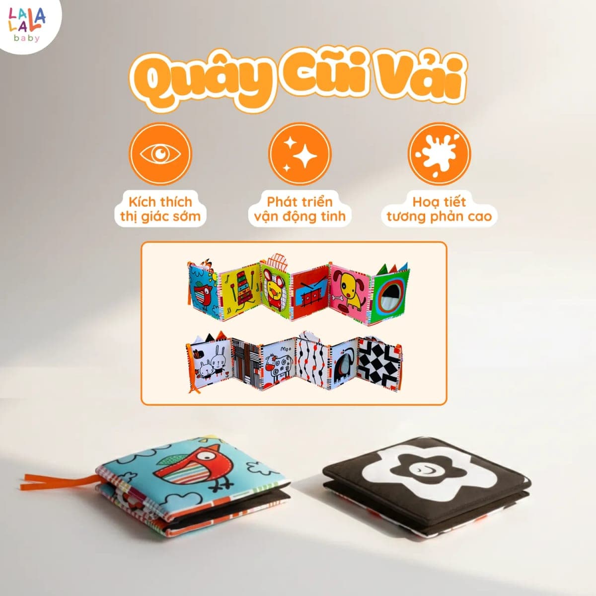 Quây cũi vải thẻ zigzag kích thích giác quan — ảnh 2
