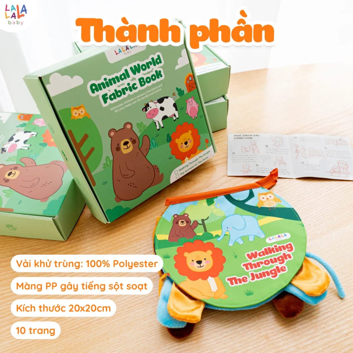 Sách vải động vật — nông trại và khu rừng nhỏ — ảnh 3