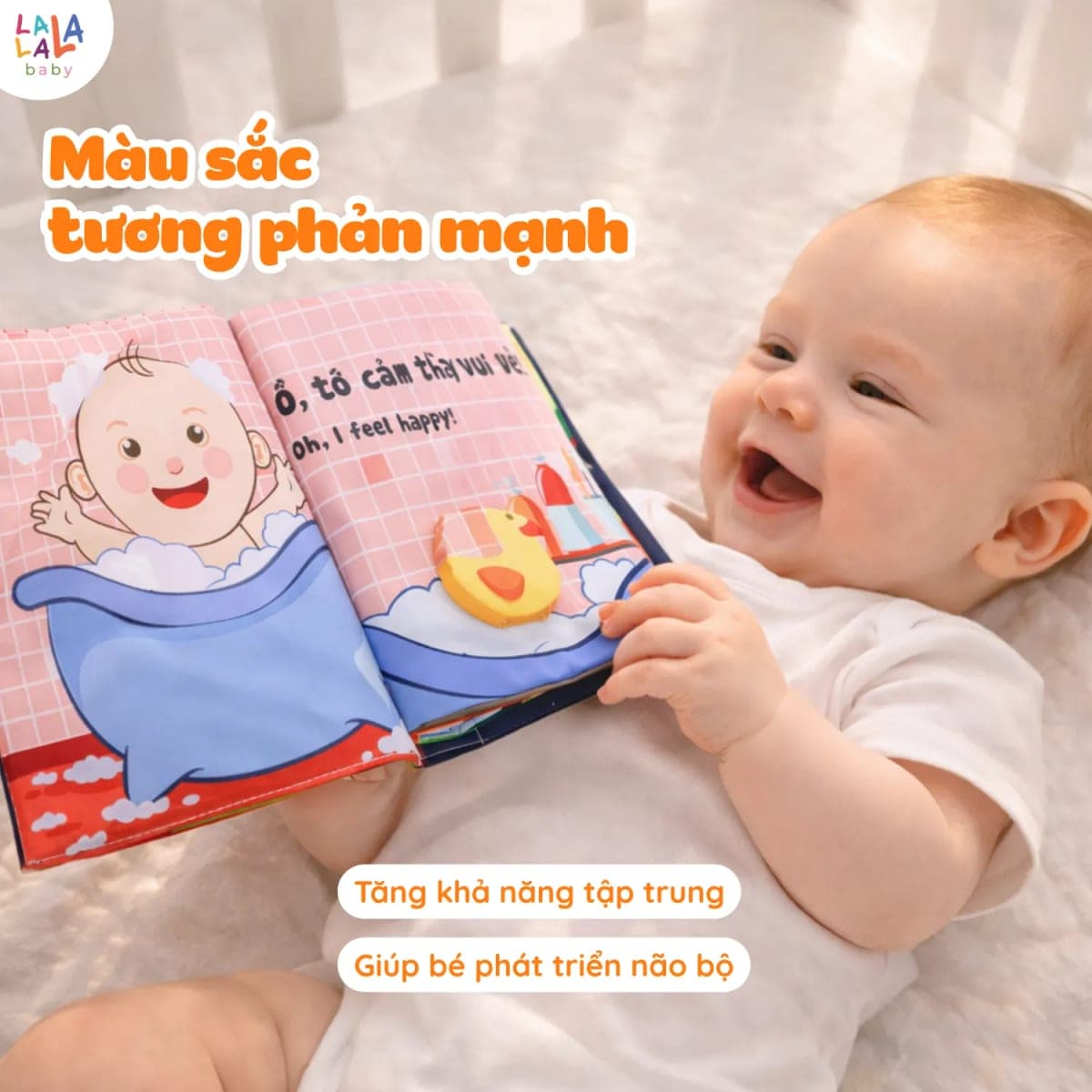 Sách vải song ngữ đa tương tác cho bé 0-4 tuổi — ảnh 3
