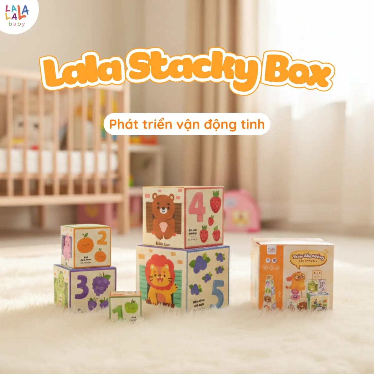 Tháp xếp chồng hộp giấy nhiều kích thước cho bé — ảnh 4