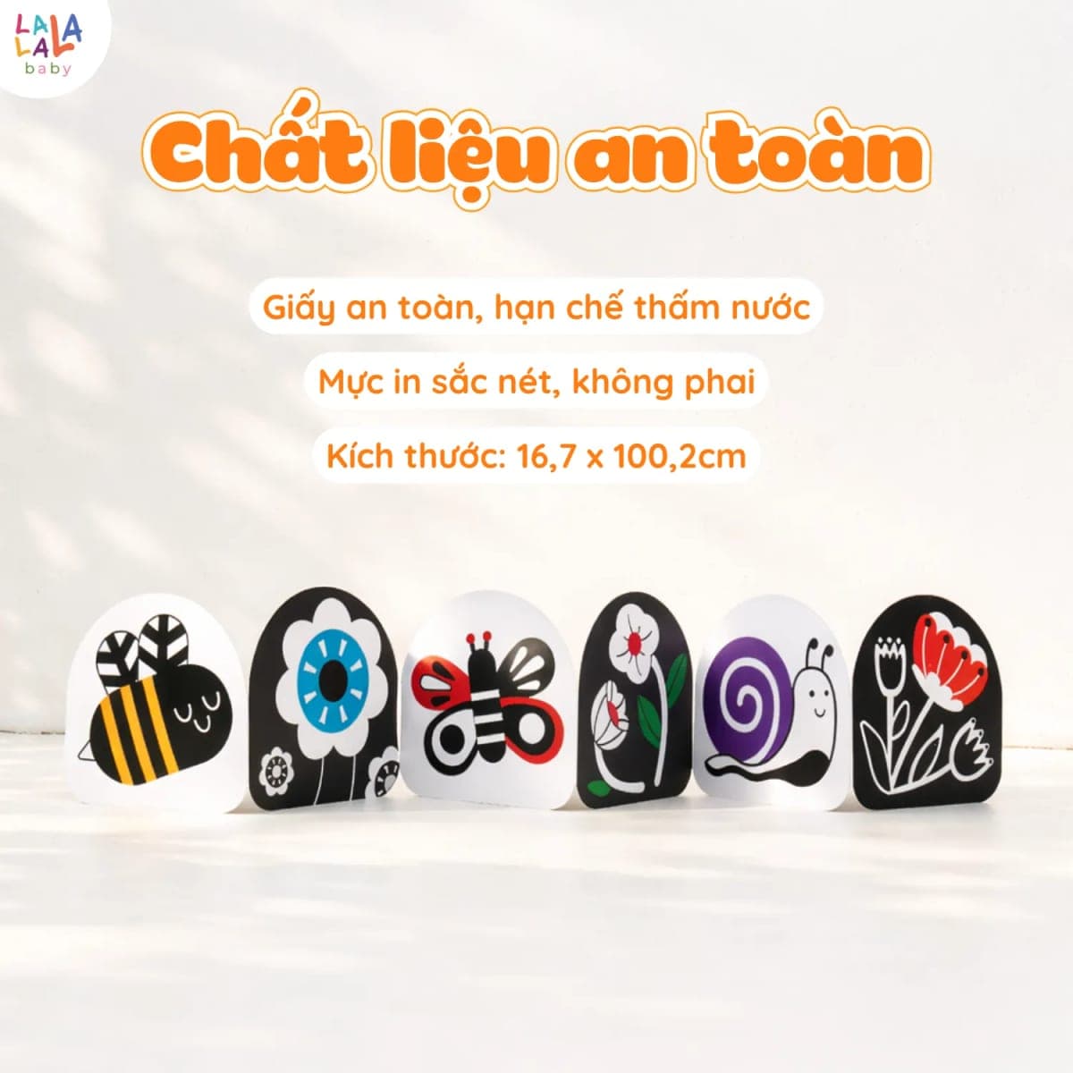 Thẻ gấp thị giác đen trắng đỏ cho trẻ sơ sinh — ảnh 3