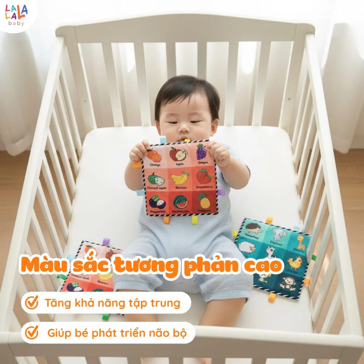 Trọn bộ thẻ vải tummy time cho trẻ sơ sinh — ảnh 4