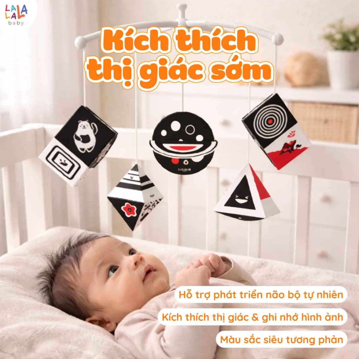 Đồ chơi treo nôi đa hình kích thích thị giác sơ sinh — ảnh 3