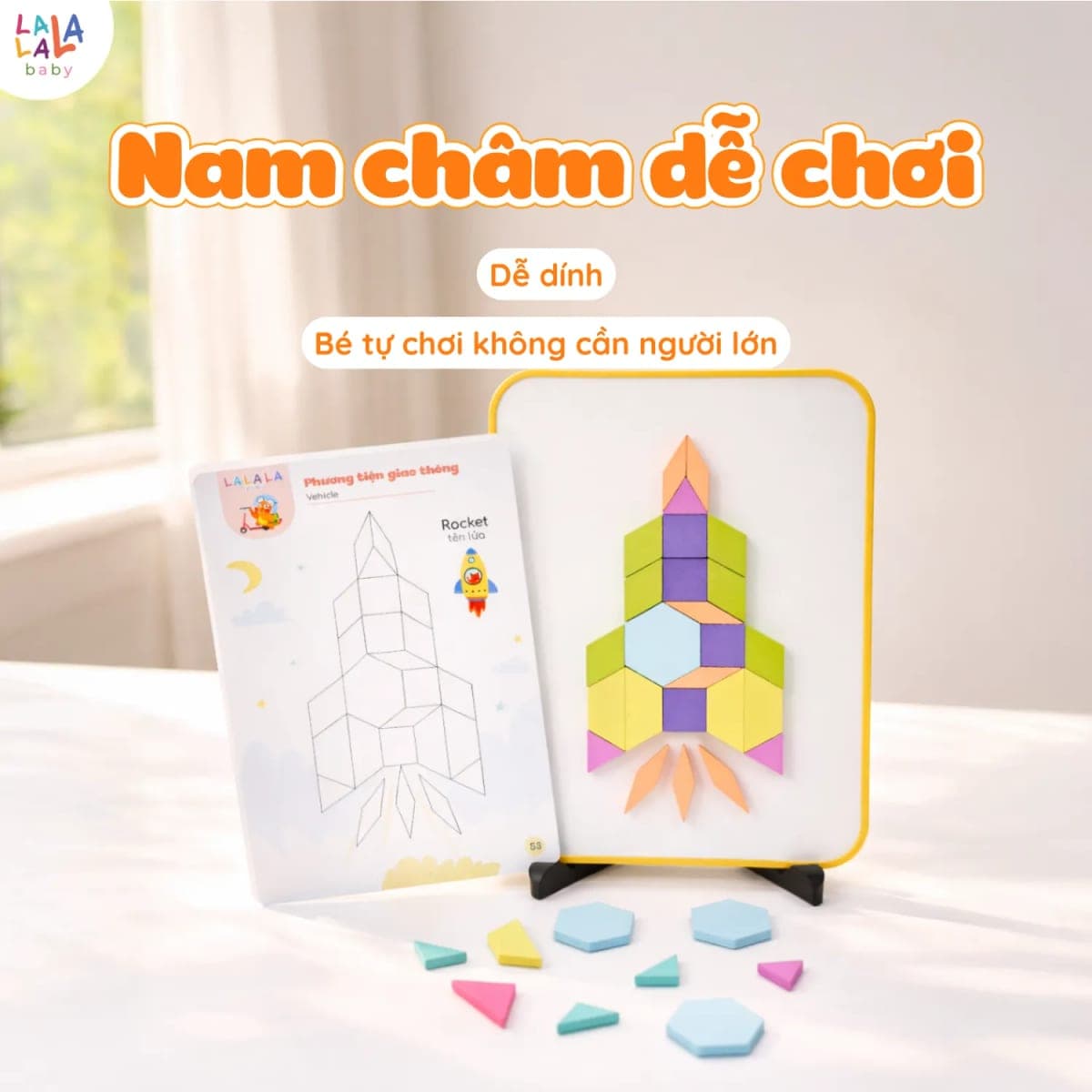 Bộ xếp hình nam châm gỗ sáng tạo cho bé 3-6 tuổi — ảnh 3